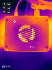 Asus NUC 15 Pro+ stressz teszt (alulról)