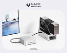 A MACO ára Kínában 278 dollár körül kezdődik. A képen: a mini PC eGPU-val. (Kép forrása: Aoostar - szerk.)