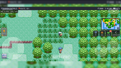 PokeDaisy egy Pokémon-játékkal játszik, további képernyőfedvényekkel