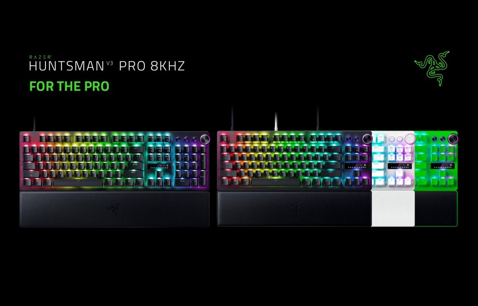 Razer Huntsman V3 Pro 8KHz elrendezések és színek