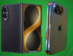 Kiszivárgott Galaxy Z Fold 8 Wide tok (balra) vs. kiszivárgott iPhone Ultra dizájnmodell (jobbra).