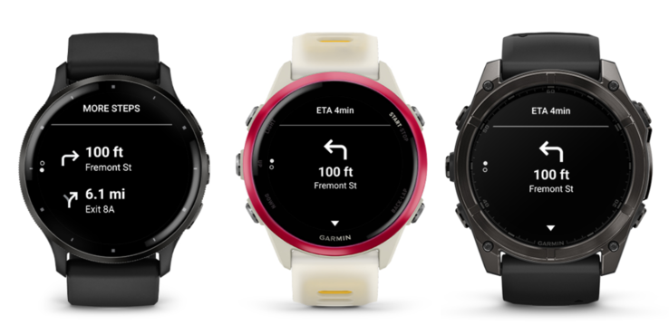 Pillanatképek a Google Maps alkalmazásról a Garmin okosórákhoz. (Kép forrása: Garmin Connect IQ Store)