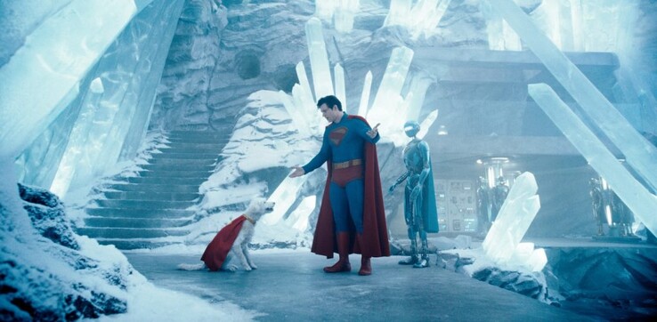 Superman, Krypto és Kelex az erődben (Kép forrása: Warner Bros. / Jessica Miglio via Motion Picture Association)