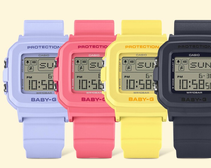 Balról jobbra: Casio Baby-G BGD-10KH-2B, BGD-10KH-4, BGD-10KH-9 és BGD-10KH-2C órák. (Kép forrása: Casio)