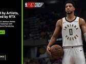 Egy diavetítés, amely az Nvidia DLSS 5 technológiáját mutatja be, az NBA 2K27 játékra fókuszálva