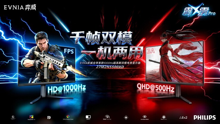 A Philips Evnia 27M2N5500XD kiemelkedő jellemzői. (Kép forrása: Philips via IT Home)