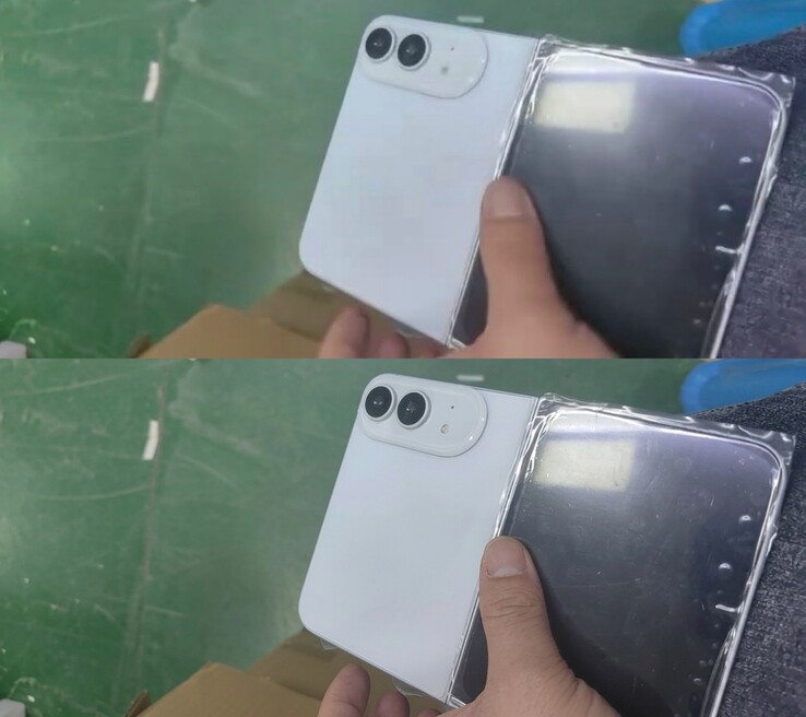 Kiszivárgott iPhone Ultra bábu. Eredeti kép (fent) és felskálázott kép (lent).