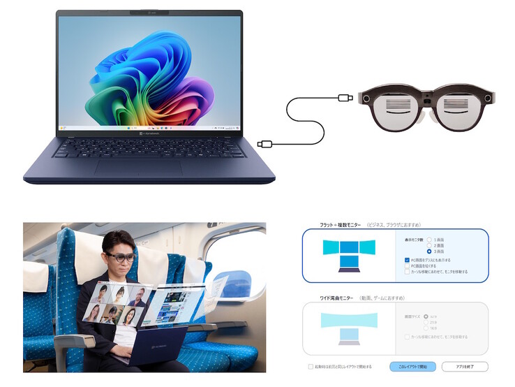 A dynaEdge XR1 a Windows-számítógépek asztalának meghosszabbítására használható, akár zsúfolt helyiségekben is. (Kép forrása: Dynabook)