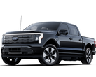 A képen a Ford F-150 Lightning fehér háttér előtt. (Kép forrása: Ford)