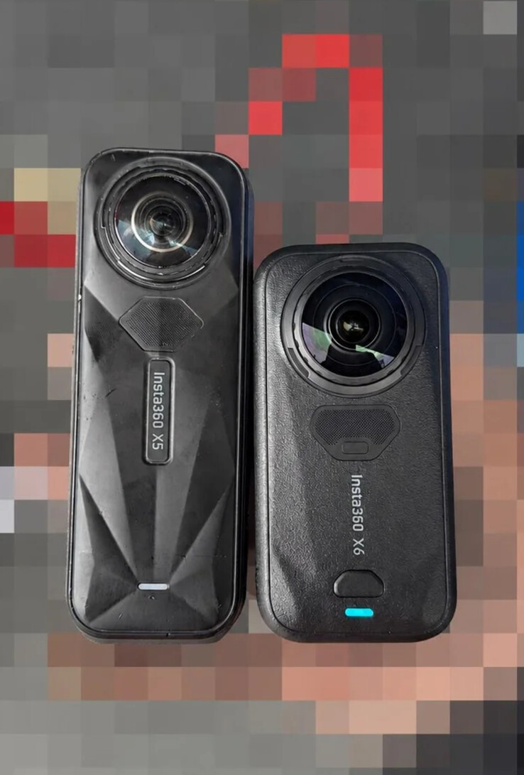Az Insta360 X5 és az Insta360 X6, balról jobbra.