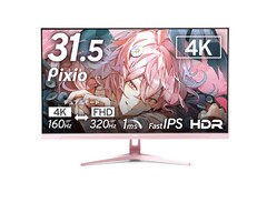 A Pixio PX32UF 4K IPS gamer monitor rózsaszín, kék, fekete és fehér színváltozatokban kapható.