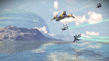 A No Man's Sky űrhajóit bemutató kép.