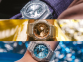 Alulról felfelé: Casio GA2100BM-7A2, GA2100BM-7A5 és GA2100BM-7A8. (Kép forrása: Casio)