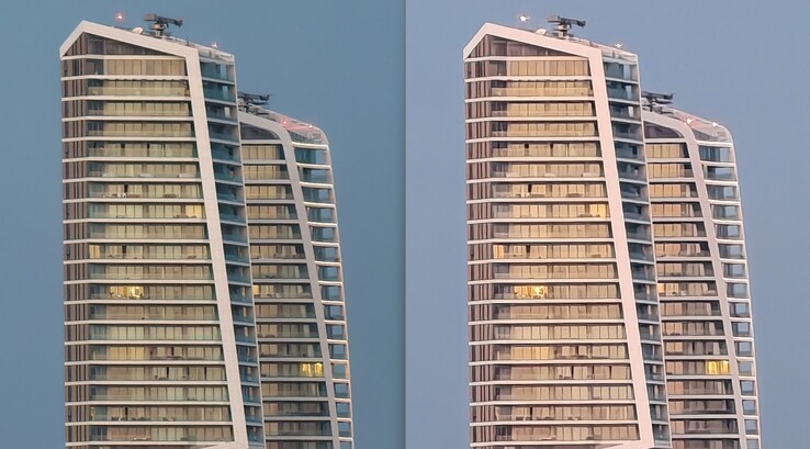 Balra: Telekonverterrel 200 mm-nél. Jobbra: Telekonverter nélkül.