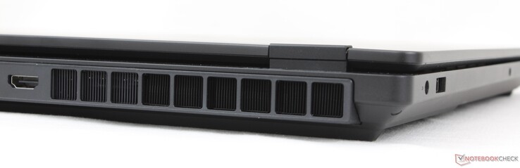 Hátul: USB-C DisplayPort 1.4 + Power Delivery 3.1 támogatással (10 Gbps)