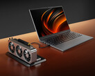 A Lecoo Pro 14 mind OCuLink, mind USB4 portokkal rendelkezik. A képen: a laptop eGPU-konfigurációval.
