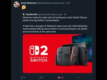 Andy Robinson BlueSky válasza a Switch Directnek (Kép forrása: screenshot, Andy Robinson BlueSky fiók)