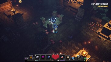 A képen: Játékmenet-képernyőkép a Minecraft Dungeonsből.