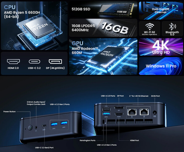 A Minix NR660 LP főbb jellemzői és portválasztéka