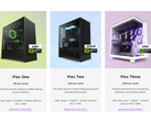 Az NZXT Flex PC bérleti programjának képernyőmentése, amely kiemeli a fogyasztók számára elérhető különböző szinteket