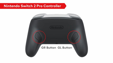 A Nintendo Switch 2 Pro Controller testre szabható hátsó gombokkal rendelkezik. (Kép forrása: Nintendo)