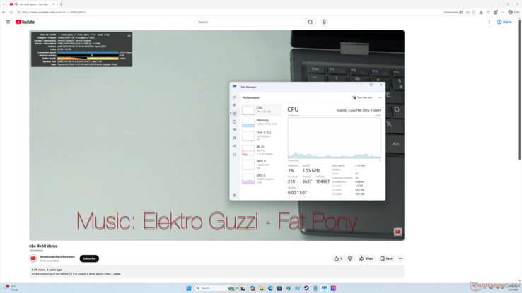 4K60 videolejátszás kiesett képkockák nélkül. A LatencyMon nem futott megfelelően a rendszeren az illesztőprogram aláírási problémái miatt, még a funkció letiltása után sem