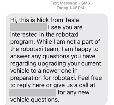 A Tesla robotaxi-frissítésre hívja meg az érdeklődőket.