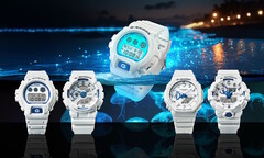 A Casio bemutatja a Hidden Glow v2 sorozatú G-Shock órákat, amelyek kék foszforeszkáló számlapja úgy világít, mint a tengeri plankton. (Kép forrása: Casio)