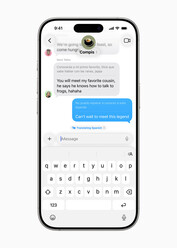 Telefonhívások élő fordítása (kép forrása: Apple)