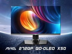 A MAG 272QP X50 az MSI második QD-OLED játékmonitora, amely 500 Hz-es frissítési frekvenciával rendelkezik. (Kép forrása: MSI via ITHome)