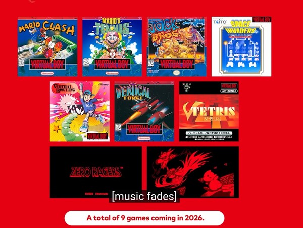 További Virtual Boy-játékok, amelyek 2026-ban jelennek meg. (Kép forrása: Nintendo)