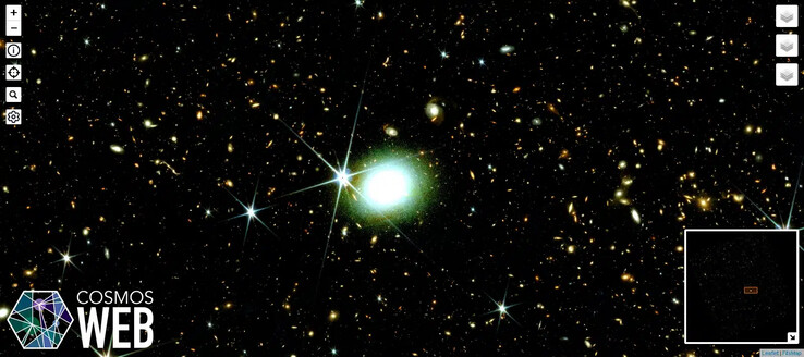 Egy példa arra, hogy mit láthat ezen a térképen. (Kép forrása: COSMOS-Web)