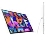 Az ultravékony monitor a Mac gesztusok és a WACOM integrált támogatása mellett egy levehető állványt is tartalmaz (Kép forrása: JGF)