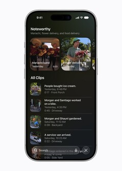 Apple Az intelligens rendszer képes felismerni az érdekes kamerafelvételeket, és szöveges leírást hozzáadni hozzájuk.