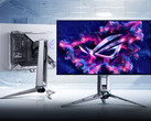 Az Asus ROG Swift OLED PG27AQWP-W félig áttetsző kialakítású, ellentétben sok hasonló monitorral. (Kép forrása: Asus)