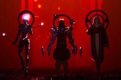 Gatekeeper Steam teaser három kapuőrrel, piros háttérrel