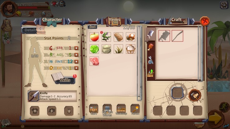 Egy kép, amely a Home Behind leltárát mutatja. (Kép forrása: Steam)