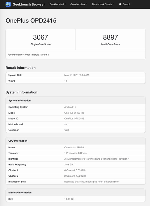 (Kép forrása: Geekbench)