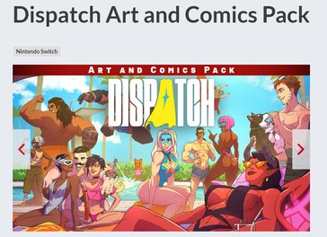 Változatlan Dispatch Art and Comics Pack más Nintendo eShop régiókban (Kép forrása: screenshot, Nintendo)
