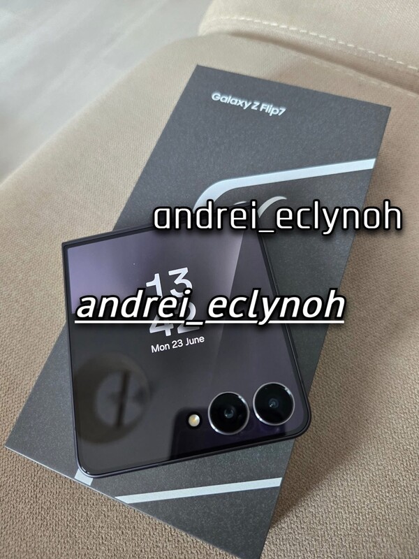 Valaki egy kicsit túl korán ünnepli az új Samsung Galaxy Z Flip7-et. (Kép forrása: andrei_eclynoh)