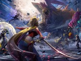  Dissidia Duellum Final Fantasy kulcsrajz, melyben több Final Fantasy charactacter is szerepel.