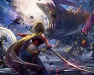 Dissidia Duellum Final Fantasy kulcsrajz, melyben több Final Fantasy charactacter is szerepel.