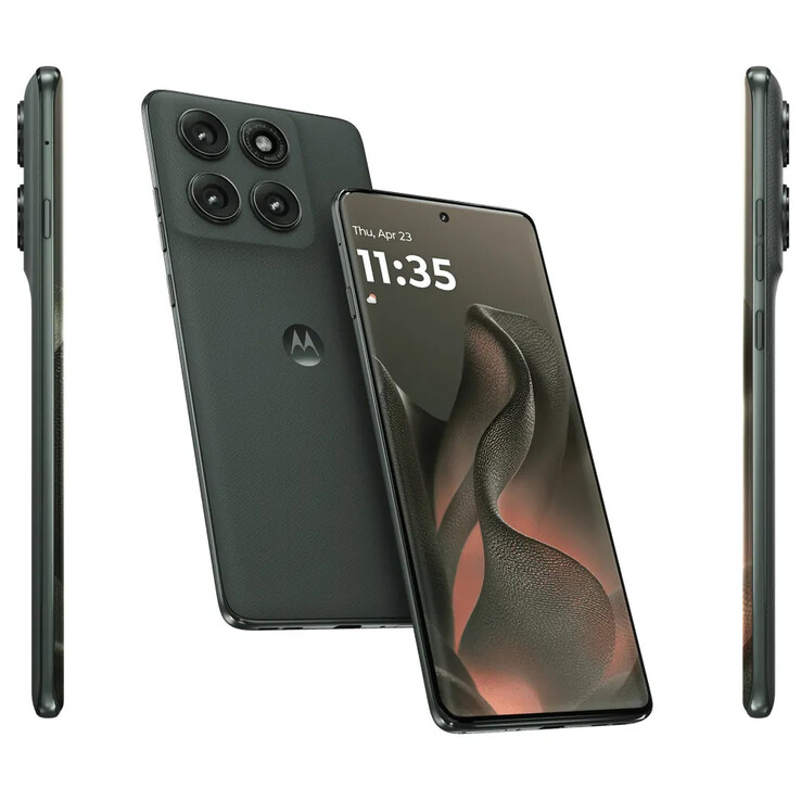 A telefon előlapja, hátlapja és oldala (Kép forrása: Motorola)