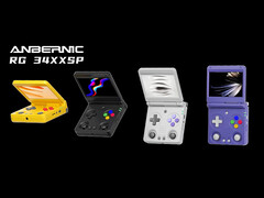 Az Anbernic az RG34XX SP-t négy színváltozatban kínálja, amelyek közül egyik sem áttetsző kivitelű. (Kép forrása: Anbernic)