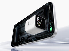 A tápegység rendelkezik egy 60 W-os „teljesítmény” üzemmóddal. A képen: a gyors töltő promóciós képe egy iPhone-nal.