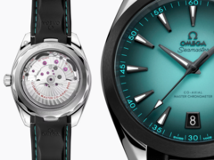 Az Omega Seamaster Aqua Terra 150M antimágneses konstrukcióval, átlátszó hátlappal, csavaros koronával és dátum komplikációval rendelkezik. (Kép forrása: Omega)