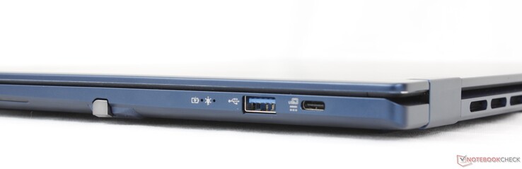 Jobb oldalon: Érintőceruza, USB-A (5 Gbps), USB-C 4.0 Power Delivery + DisplayPort támogatással