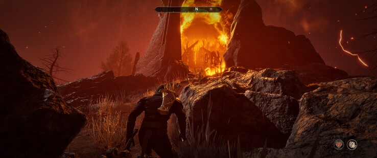 A harmadik személyű perspektíva mostantól korlátlanul használható - itt egy Oblivion-kapu vár. (Kép forrása: The Elder Scrolls IV: Oblivion Remastered)