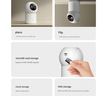 A Smart Camera 4 Zoom Edition telepítési és tárolási lehetőségei (Kép forrása: Xiaomi - gépi fordítás)