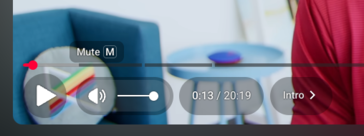 Az új videóvezérlők mostantól félig átlátszó buborékokban jelennek meg. (Kép forrása: Kristen Spradlin / Notebookcheck)